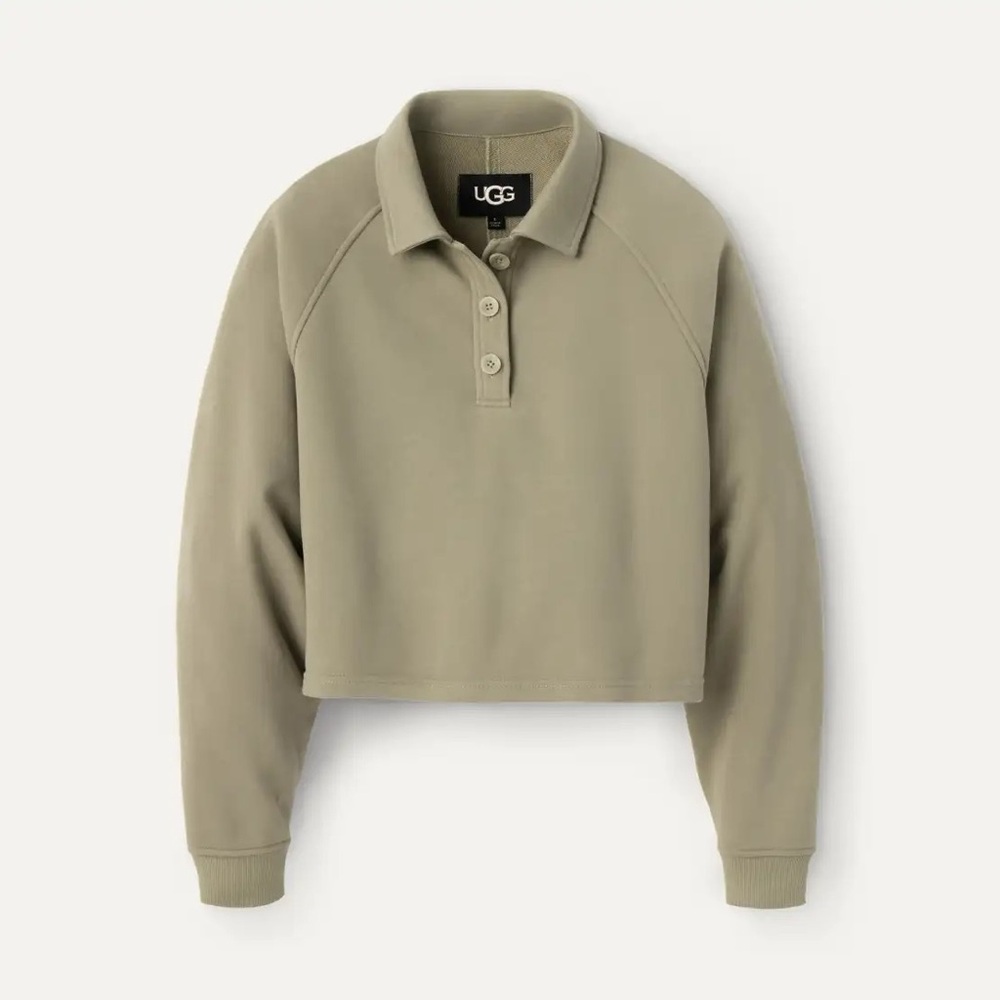 UGG Green Cropped Polo Sweatshirt